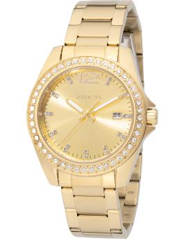 Invicta Angel 49847 Orologio da Donna - Movimento al Quarzo - Acciaio Inossidabile con Quadrante Dorato - 38 mm