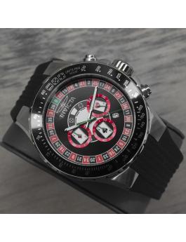 Invicta Aviator 49850 Reloj de Hombre - Movimiento de Cuarzo - Acero Inoxidable con Esfera Roja - 50 mm