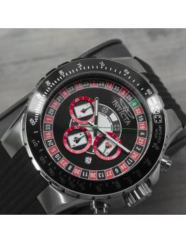 Invicta Aviator 49850 Reloj de Hombre - Movimiento de Cuarzo - Acero Inoxidable con Esfera Roja - 50 mm
