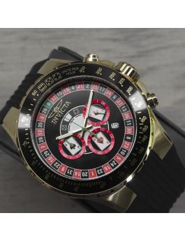 Invicta Aviator 49851 Reloj de Hombre - Movimiento de Cuarzo - Acero Inoxidable con Esfera Negra - 50 mm
