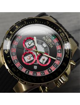 Invicta Aviator 49851 Reloj de Hombre - Movimiento de Cuarzo - Acero Inoxidable con Esfera Negra - 50 mm