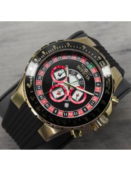 Invicta Aviator 49851 Reloj de Hombre - Movimiento de Cuarzo - Acero Inoxidable con Esfera Negra - 50 mm