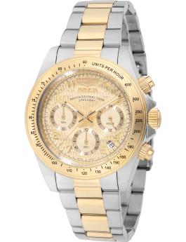 Invicta Speedway 49908 Herren Uhr - Quartz Bewegung - Edelstahl mit goldenem Zifferblatt - 39 mm