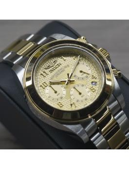 Invicta Speedway 49908 Reloj de Hombre - Movimiento de Cuarzo - Acero Inoxidable con Esfera Dorada - 39 mm
