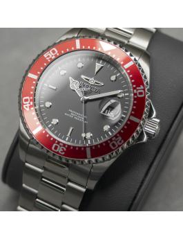 Invicta Pro Diver 22020 Reloj de Hombre - Movimiento de Cuarzo - Acero Inoxidable con Esfera Negra - 43 mm