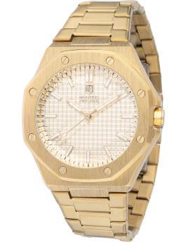 Montres Prestige Classic MPW-0247 Men's Watch - Quartz Movement - Metal with Gold Dial - 44 mm