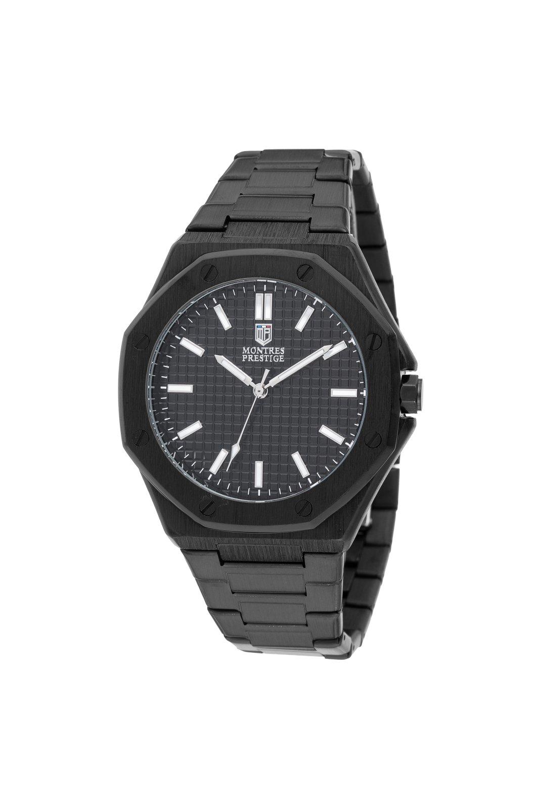 Montres Prestige Classic MPW-0250 Herrklocka - Kvartsrörelse - Metall med Svart Urskiva - 44 mm