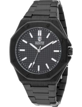 Montres Prestige Classic MPW-0250 Herrklocka - Kvartsrörelse - Metall med Svart Urskiva - 44 mm