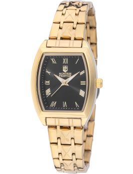 Montres Prestige Classic MPW-0256 Relógio Feminino - Movimento Quartz - Metal com Mostrador Preto - 27 mm
