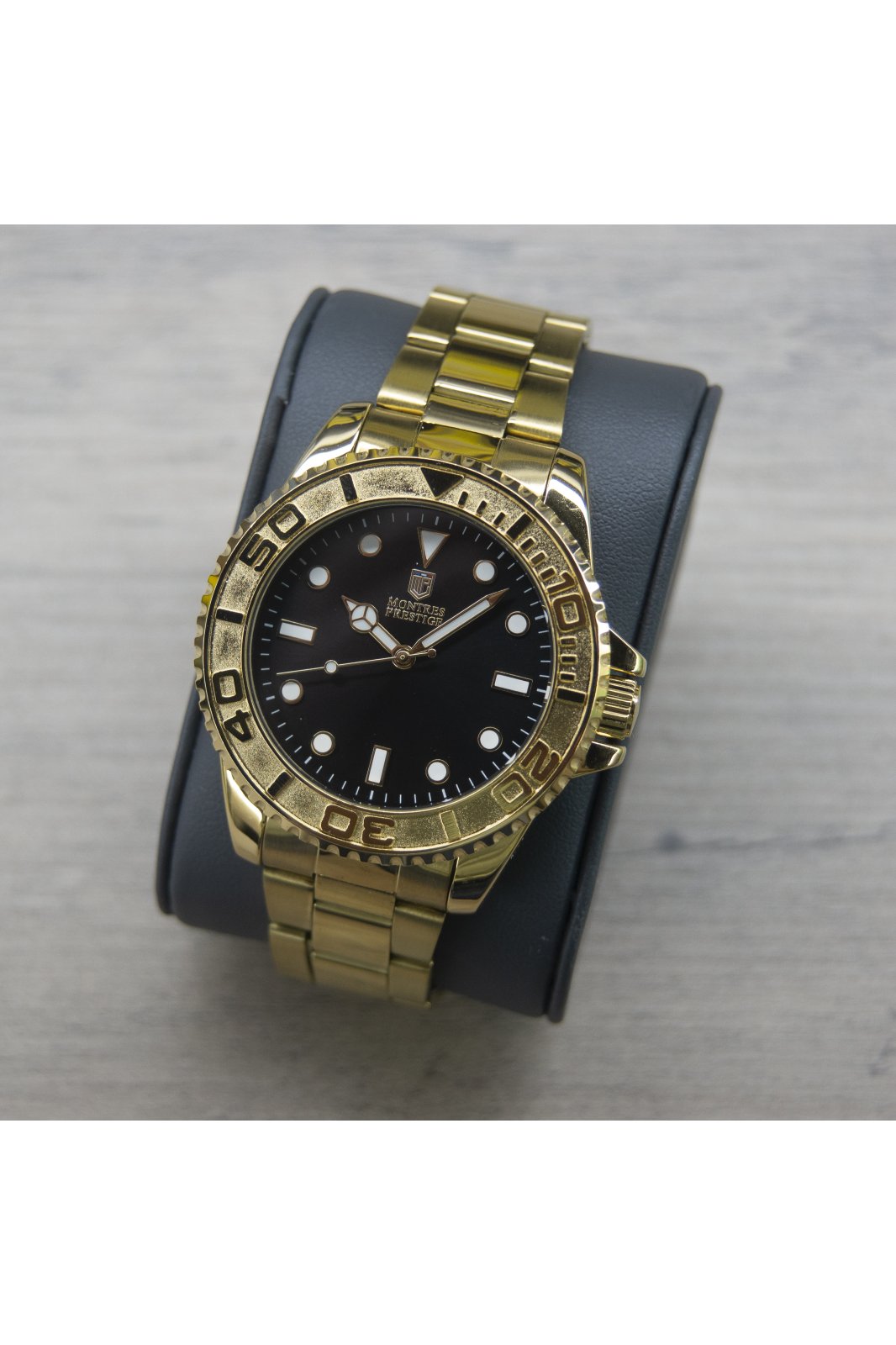 Montres Prestige Classic MPW-0263 Miesten kello - Kvartsikoneisto - Metalli mustalla kellotaululla - 43 mm