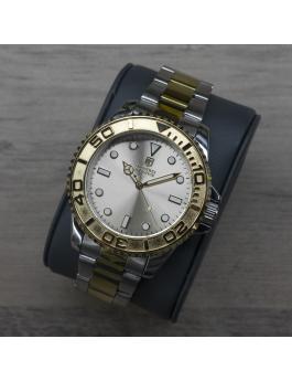 Montres Prestige Diver MPW-0264 Reloj de Hombre - Movimiento de Cuarzo - Metal con Esfera Dorada - 43 mm