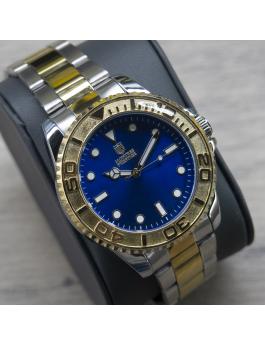 Montres Prestige Classic MPW-0265 Men's Watch - Quartz Movement - Metal with Blue Dial - 43 mm