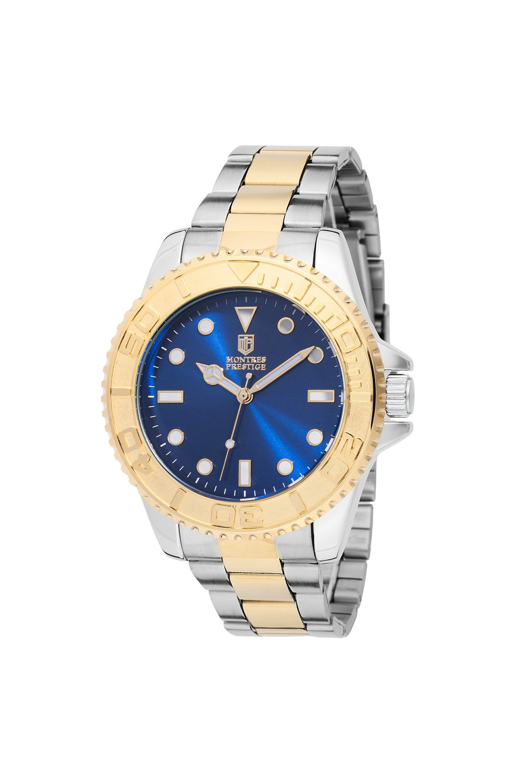 Montres Prestige Classic MPW-0265 Men's Watch - Quartz Movement - Metal with Blue Dial - 43 mm