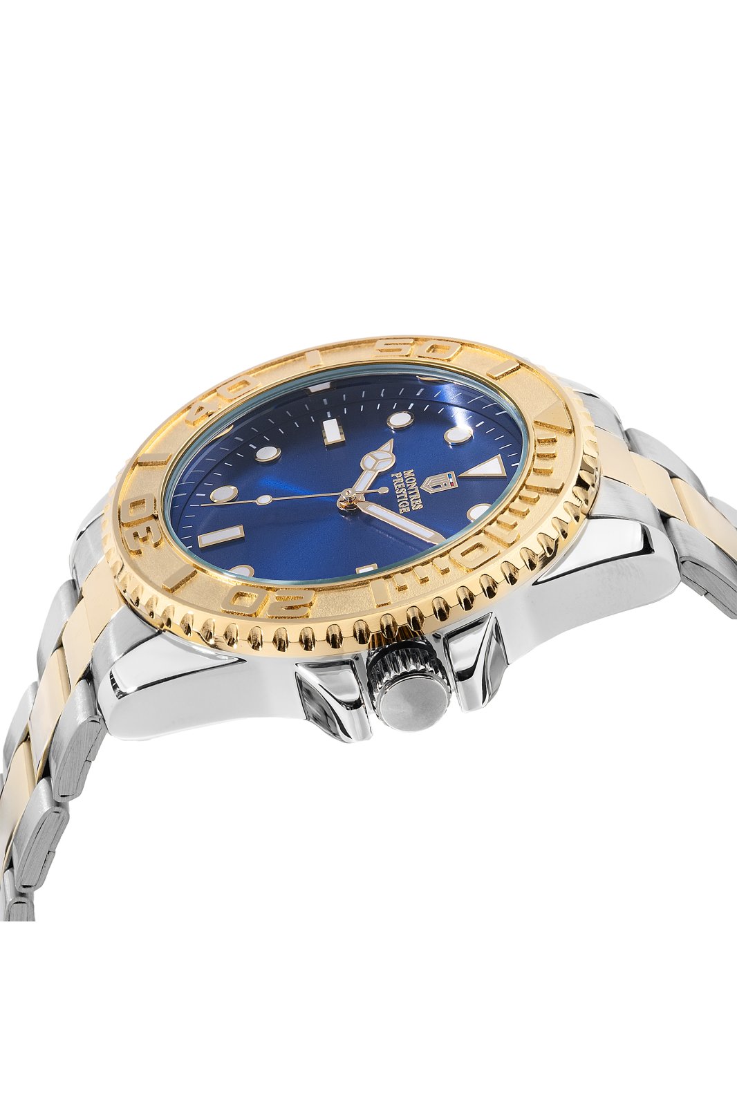 Montres Prestige Classic MPW-0265 Men's Watch - Quartz Movement - Metal with Blue Dial - 43 mm