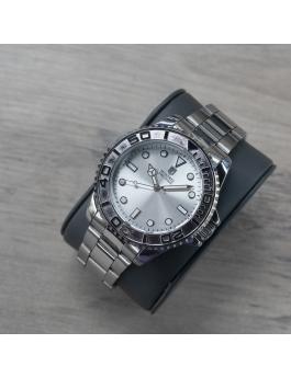 Montres Prestige Diver MPW-0266 Reloj de Hombre - Movimiento de Cuarzo - Metal con Esfera Plateada - 43 mm