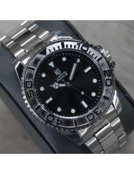 Montres Prestige Diver MPW-0267 Montre Homme - Mouvement à Quartz - Métal avec Cadran Noir - 43 mm
