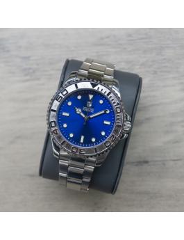 Montres Prestige Diver MPW-0268 Herrenuhr - Quarzwerk - Metall mit blauem Zifferblatt - 43 mm