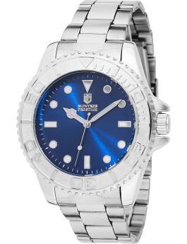 Montres Prestige Diver MPW-0268 Montre Homme - Mouvement &agrave; Quartz - M&eacute;tal avec Cadran Bleu - 43 mm