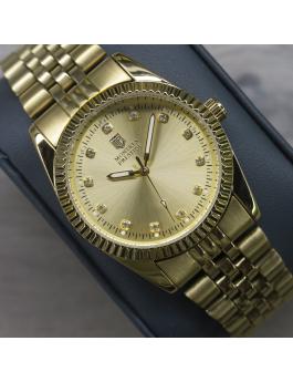 Montres Prestige MPW-0269 Дамски часовник - Кварцов механизъм - със златист циферблат - 38 мм