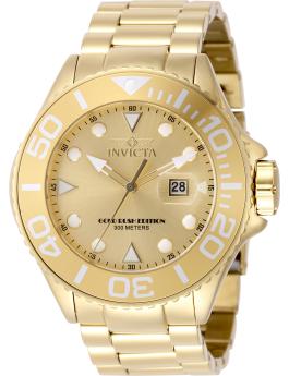 Invicta Grand Diver 48613 Orologio da Uomo - Movimento al Quarzo - Acciaio Inossidabile con Quadrante Oro - 52 mm