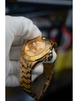 Invicta Grand Diver 48613 Reloj de Hombre - Movimiento de Cuarzo - Acero Inoxidable con Esfera Dorada - 52 mm - Edición Gold Rush