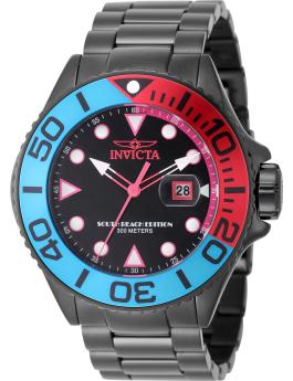 Invicta Grand Diver 48614 Relógio Masculino - Movimento de Quartzo - Aço Inoxidável com Mostrador Preto - 52 mm