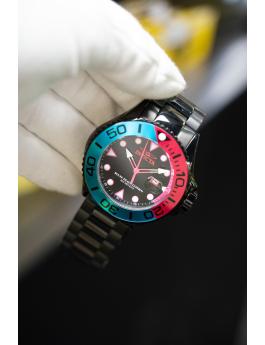 Invicta Grand Diver 48614 Reloj de Hombre - Movimiento de Cuarzo - Acero Inoxidable con Esfera Negra - 52 mm - Edición South Beach