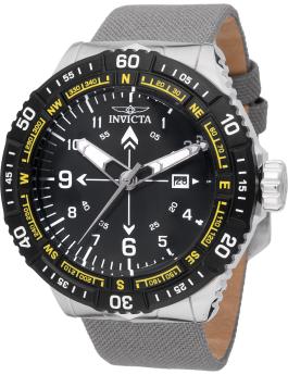 Invicta Coalition Forces 49508 Herrenuhr - Quarzwerk - Edelstahl mit schwarzem Zifferblatt - 49 mm