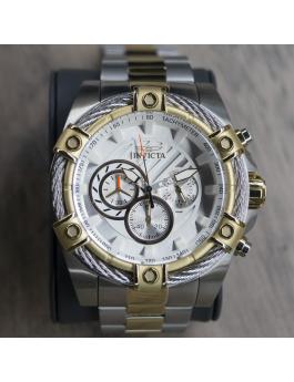 Invicta Bolt 49746 Reloj de Hombre - Movimiento de Cuarzo - Acero Inoxidable con Esfera Plateada - 52 mm