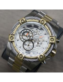 Invicta Bolt 49746 Reloj de Hombre - Movimiento de Cuarzo - Acero Inoxidable con Esfera Plateada - 52 mm