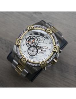 Invicta Bolt 49746 Reloj de Hombre - Movimiento de Cuarzo - Acero Inoxidable con Esfera Plateada - 52 mm
