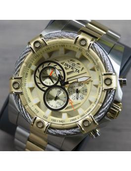 Invicta Bolt 49747 Reloj de Hombre - Movimiento de Cuarzo - Acero Inoxidable con Esfera Dorada - 52 mm
