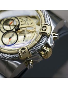 Invicta Bolt 49747 Reloj de Hombre - Movimiento de Cuarzo - Acero Inoxidable con Esfera Dorada - 52 mm