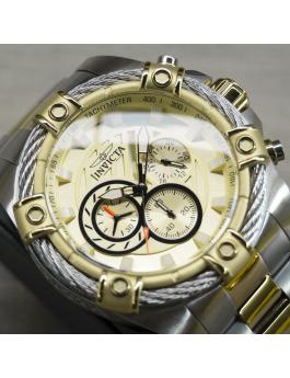 Invicta Bolt 49747 Reloj de Hombre - Movimiento de Cuarzo - Acero Inoxidable con Esfera Dorada - 52 mm