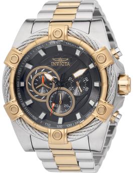 Invicta Bolt 49748 Relógio Masculino - Movimento Quartz - Aço Inoxidável com Mostrador Cinza - 52 mm