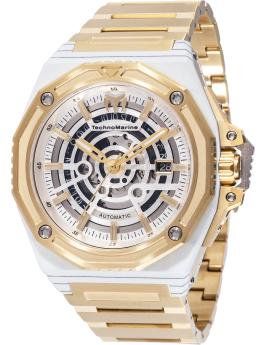 TechnoMarine Carbon Nautic TM-525004 Reloj de Hombre - Movimiento Automático - Fibra de Carbono con Esfera Blanca - 45 mm