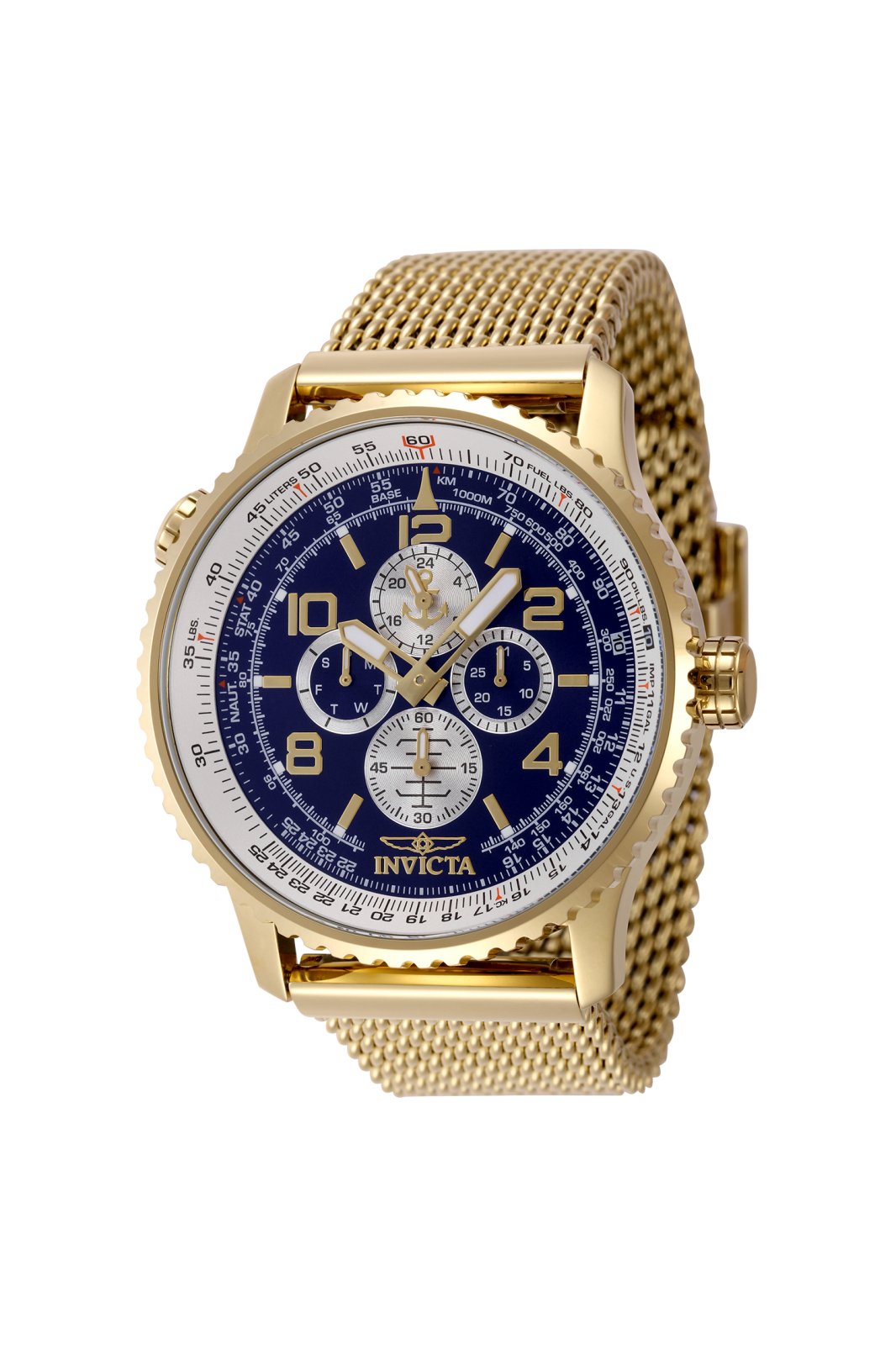 Invicta OCEAN VOYAGE 49411 Herrklocka - Quartz Rörelse - Rostfritt Stål med Blå Urskiva - 49 mm