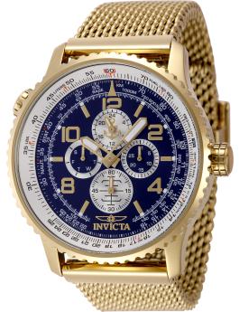Invicta OCEAN VOYAGE 49411 Herrklocka - Quartz Rörelse - Rostfritt Stål med Blå Urskiva - 49 mm