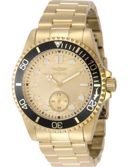 Invicta Pro Diver 49428 Men's Watch - Quartz Movement - Stainless Steel with Gold Dial - 43 mm