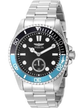Invicta Pro Diver 49437 Herren Uhr - Quartz Bewegung - Edelstahl mit Schwarzem Zifferblatt - 43 mm