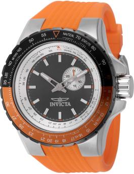 Invicta Aviator 49721 Reloj de Hombre - Movimiento de Cuarzo - Acero Inoxidable con Esfera Gris - 50 mm