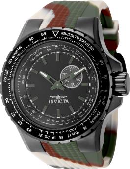 Invicta Aviator 49730 Rel&oacute;gio Masculino - Movimento de Quartzo - A&ccedil;o Inoxid&aacute;vel com Mostrador Preto - 50 mm