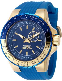 Invicta Aviator 49732 Reloj de Hombre - Movimiento de Cuarzo - Acero Inoxidable con Esfera Azul - 50 mm