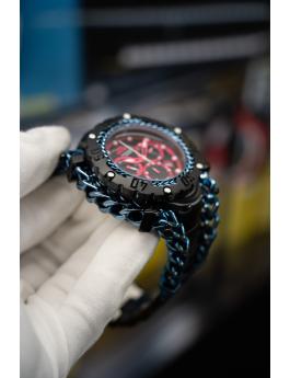 Invicta Gladiator 48611 Reloj de Hombre - Movimiento de Cuarzo - Acero Inoxidable con Esfera Rosa - 58 mm - Edición South Beach