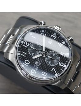 Invicta Specialty 0379 Montre Homme - Mouvement Quartz - Acier Inoxydable avec Cadran Noir - 48 mm