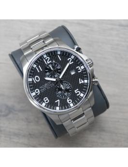 Invicta Specialty 0379 Montre Homme - Mouvement Quartz - Acier Inoxydable avec Cadran Noir - 48 mm