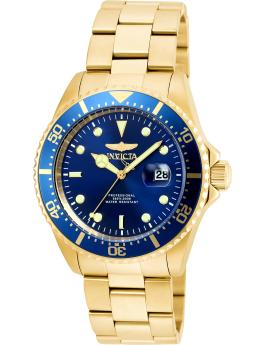 Invicta Pro Diver 22063 Men's Watch - Quartz Movement - Stainless Steel with Blue Dial - 43 mm
