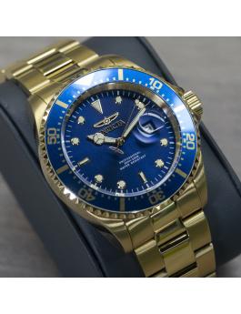 Invicta Pro Diver 22063 Montre Homme - Mouvement à Quartz - Acier Inoxydable avec Cadran Bleu - 43 mm
