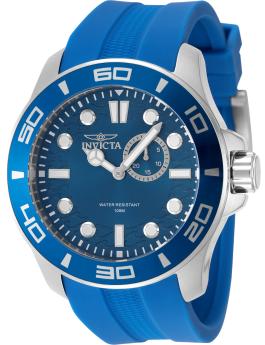 Invicta Pro Diver 49271 Men's Watch - Quartz Movement - Stainless Steel with Blue Dial - 50 mm