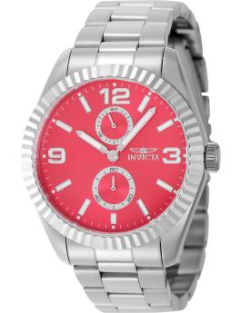Invicta Specialty 49526 Men's Watch - Quartz Movement - Stainless Steel with Red Dial - 43 mm
